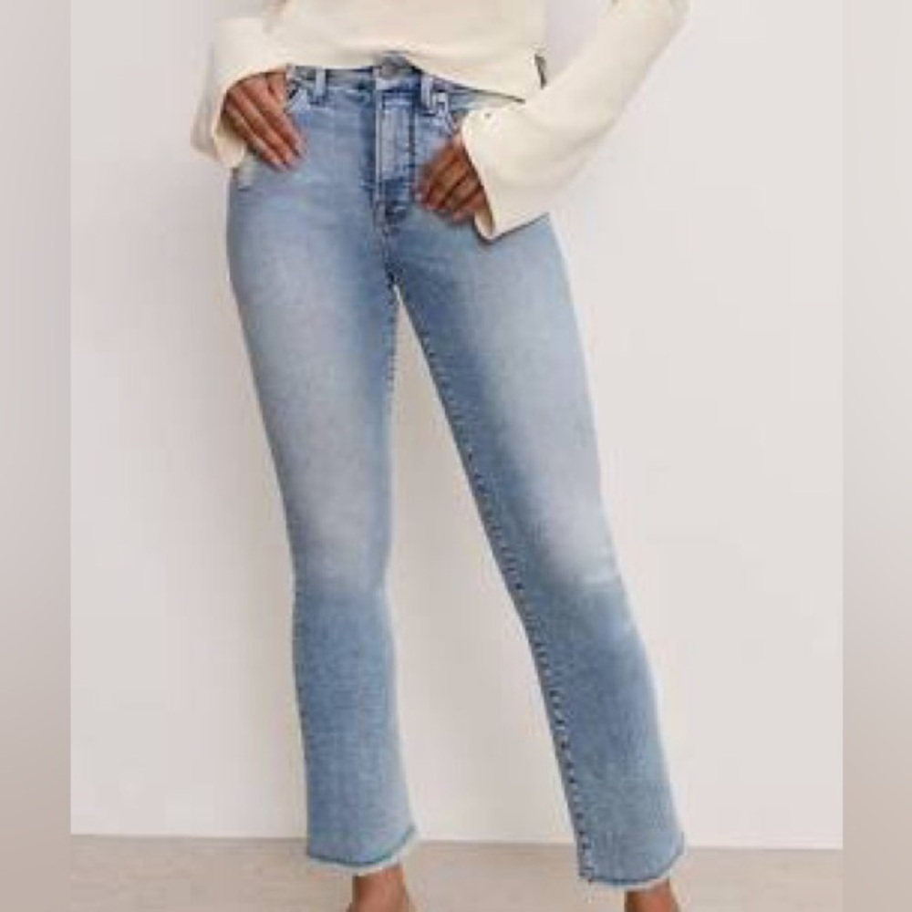 Good American Light Blue Straight Leg Jeans